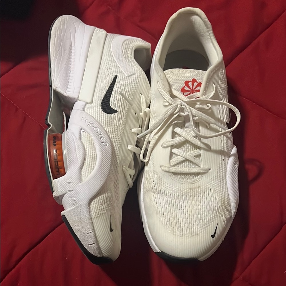 Nike White and Black Running Shoes